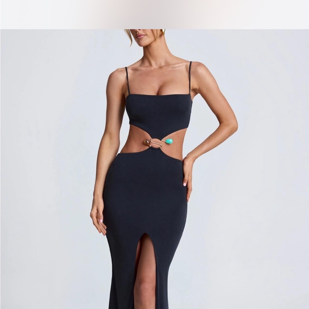Oh Polly Black Backless Cut-Out Dress